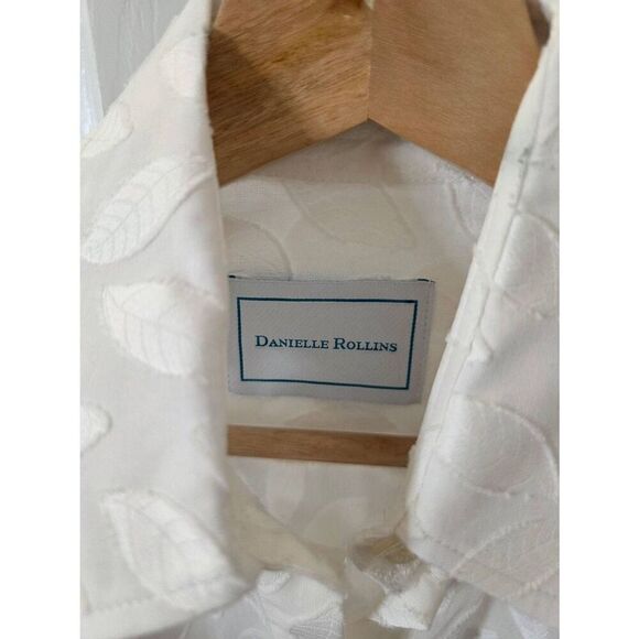 Danielle rollins Elsie Shirt in Fil Coupe $396 Sz S - Picture 9 of 11